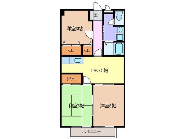 中村公園駅 バス12分  東条下車：停歩8分 2階の物件間取画像